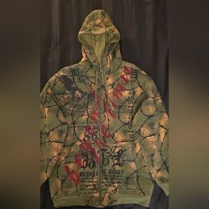 Barbwire Subliminal Print Hoodie